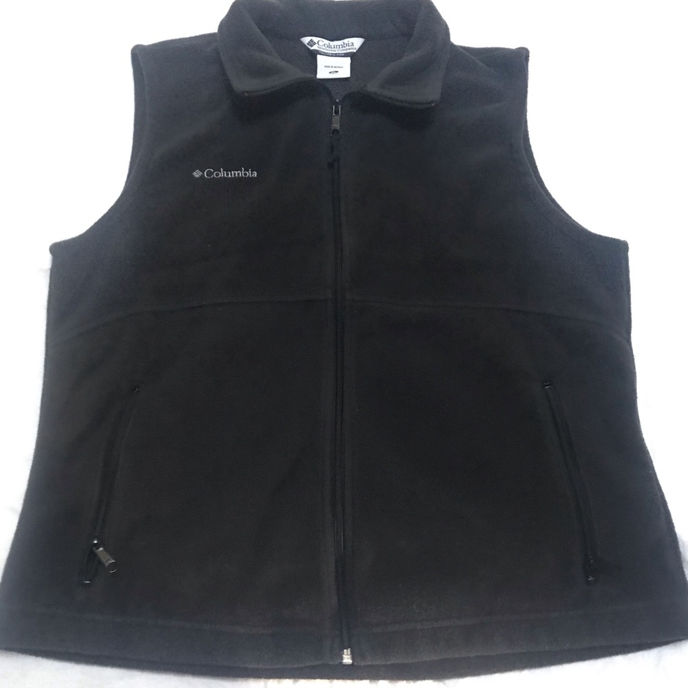 Columbia vest-black flannel